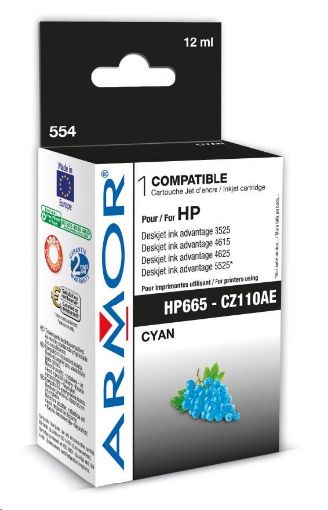 Obrázek ARMOR cartridge pro HP DJ 3525 Advant. cyan, 600 str., komp.s CZ110AE