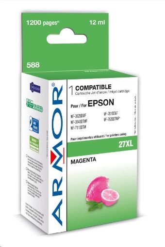 Obrázek ARMOR cartridge pro EPSON WF 3620 magenta,12ml, (T27134010)