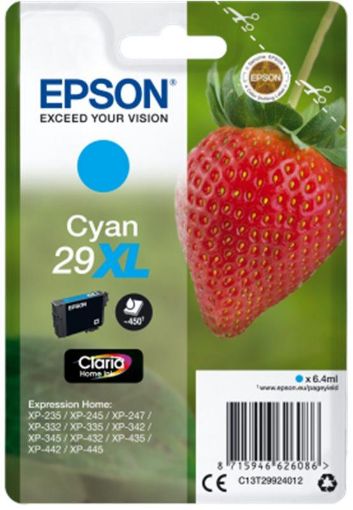 Obrázek Epson Singlepack Cyan jahoda 29XL Claria Home Ink