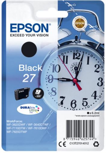 Obrázek Epson Singlepack Black 27 DURABrite Ultra Ink (budík) 