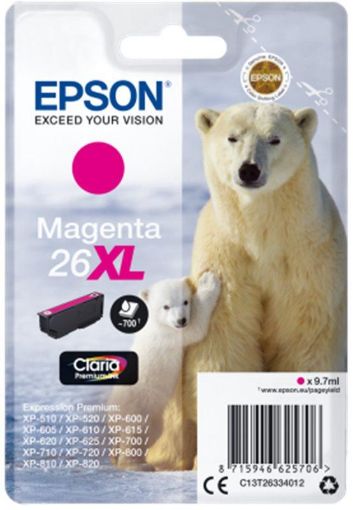 Obrázek Epson Singlepack Magenta lední medvěd 26XL Claria Premium Ink