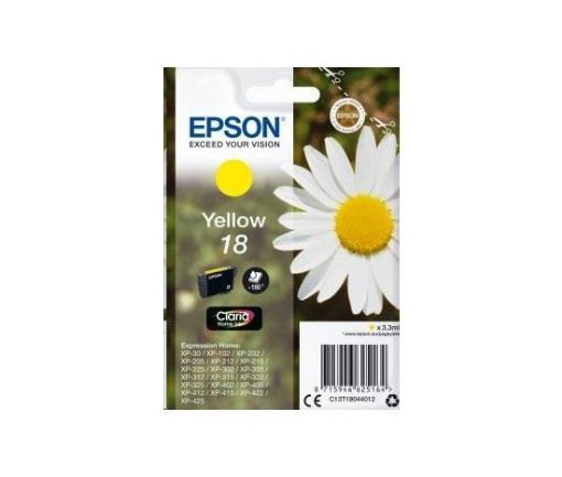 Obrázek EPSON Singlepack sedmikráska Yellow 18 Claria Home Ink