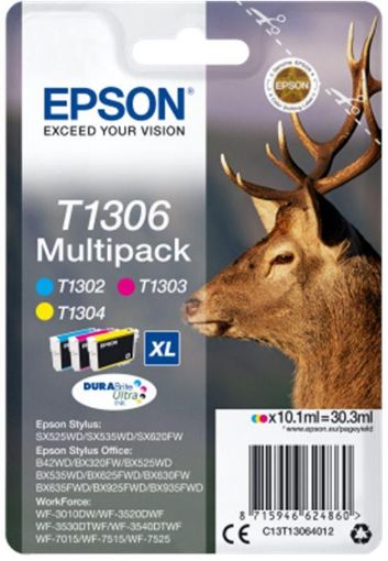 Obrázek Epson Multipack jelen 3-colours T1306 DURABrite UltraInk