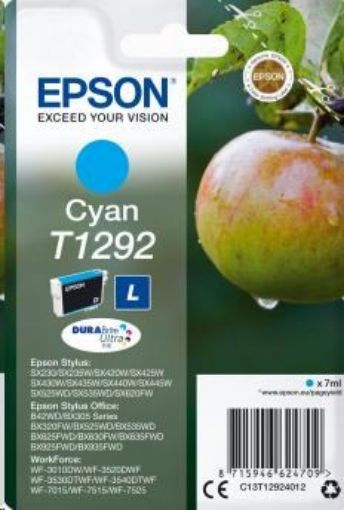 Obrázek Epson Singlepack Cyan jablko T1292 DURABrite Ultra Ink