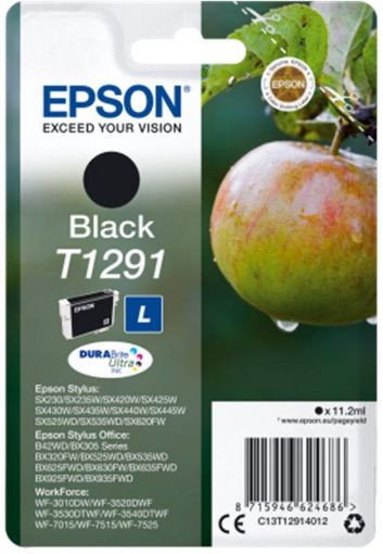 Obrázek EPSON Ink T129 černá jablko Stylus SX425W/SX525WD/BX305F