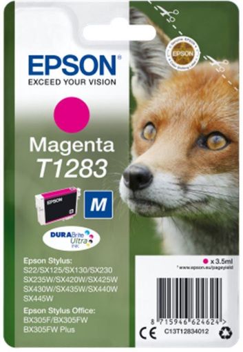 Obrázek EPSON inkoustová náplň T128 magenta liška Stylus S22/SX125/SX425W/BX305F