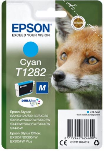 Obrázek Epson Singlepack Cyan liška T1282 DURABrite Ultra Ink