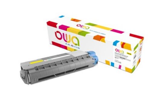 Obrázek OWA Armor toner pro OKI C610, 6000 Stran, 44315305, žlutá/yellow