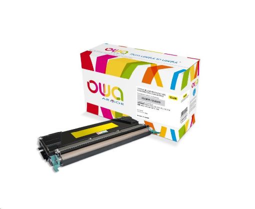 Obrázek OWA Armor toner pro LEXMARK C520, 522, 524, 530, 532, 534, 3000 Stran, C5220YS, žlutá/yellow