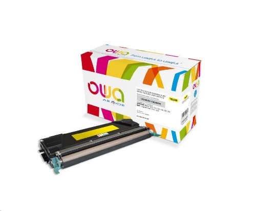Obrázek OWA Armor toner pro LEXMARK C520, 522, 524, 530, 532, 534, 5000 Stran, C5240YH, žlutá/yellow