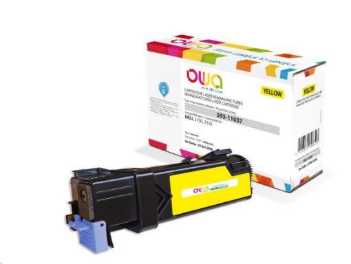 Obrázek OWA Armor toner pro DELL 2150, 2155, 2500   Stran, 593-11037, žlutá/yellow
