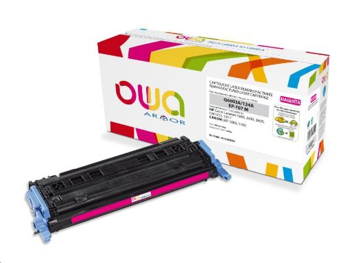 Obrázek OWA Armor toner pro CANON LBP 5000, 2000 Stran, EP707M, červená/magenta (EP-707M)