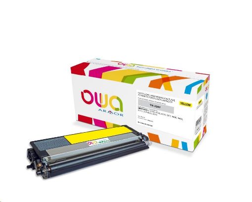 Obrázek OWA Armor toner pro BROTHER HL 4140,4150,4570 MFC 9460,9465,9970, DCP 9055,9270,6000 Stran,TN328Y,žlutá/yellow (TN-328Y)