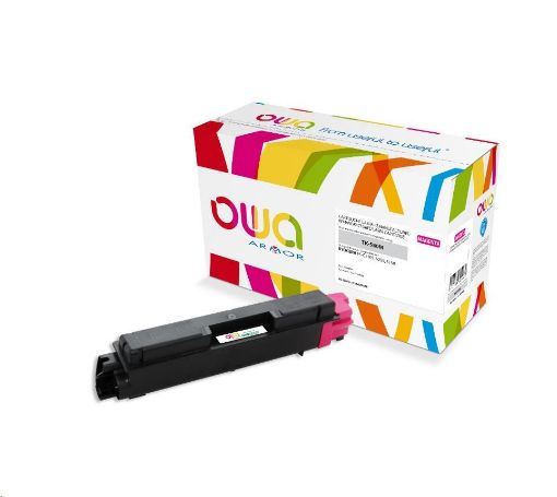 Obrázek OWA Armor toner pro KYOCERA FSC-5150, 2800 Stran, TK580M, červená/magenta + waste box (TK-580M)