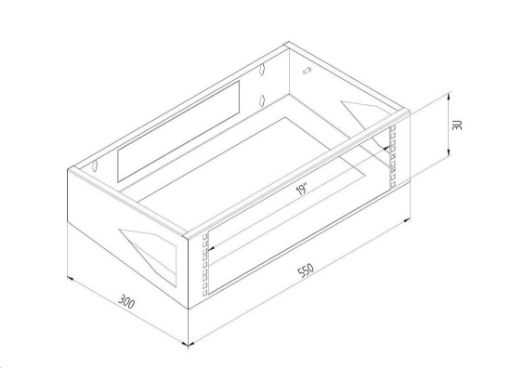 Obrázek TRITON 19" nástěnný rám 6U, hloubka 300mm