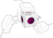 Obrázek Allocacoc PowerCube ReWirable + Travel Plugs, white/pink