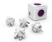 Obrázek Allocacoc PowerCube ReWirable USB + Travel Plugs, white/purple