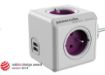 Obrázek Allocacoc PowerCube ReWirable USB + Travel Plugs, white/purple