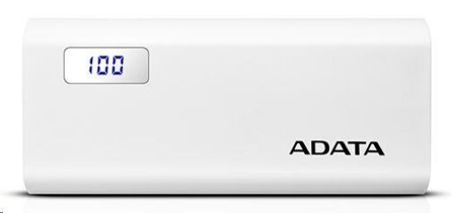 Obrázek ADATA PowerBank P12500D - externí baterie pro mobil/tablet 12500mAh, 2,1A, bílá