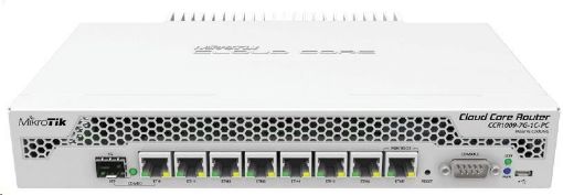 Obrázek MikroTik CloudCoreRouter CCR1009-7G-1C-PC, 1000MHz CPU, 2GB RAM, 7x LAN, 1x SFP, 1x microUSB, vč. L6 licence