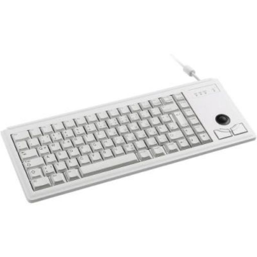 Obrázek CHERRY klávesnice G84-4400, trackball, ultralehká, USB, EU, šedá