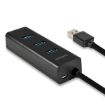 Obrázek AXAGON HUE-S2BL, 4x USB3.0 CHARGING hub 1.2m kabel, micro USB nap. konektor