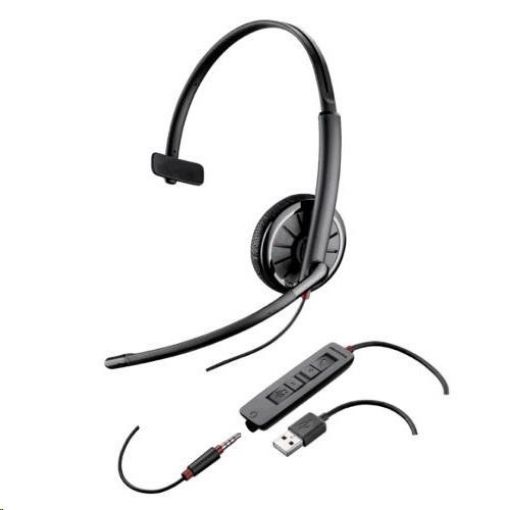 Obrázek PLANTRONICS náhlavní souprava BLACKWIRE 315-M, USB + 3,5 mm jack, mono