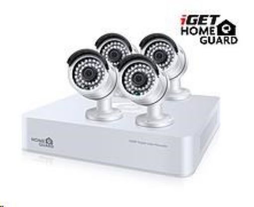 Obrázek iGET HOMEGUARD HGDVK87704 Kamerový systém Platinum, 8-kanálový rekordér Full HD DVR + 4x Full HD kamera 1080p