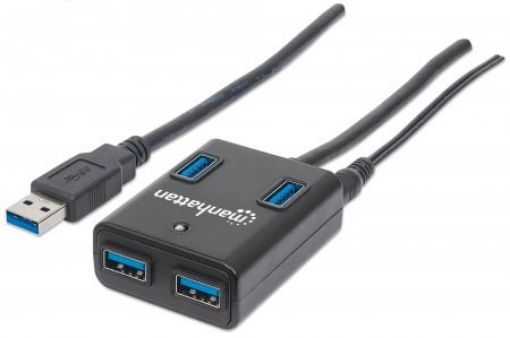 Obrázek MANHATTAN USB 3.0 Hub, 4 Ports, AC/Bus Power