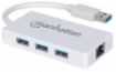 Obrázek MANHATTAN USB 3.0 3-Port Hub with Gigabit Ethernet Adapter