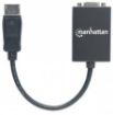 Obrázek MANHATTAN Kabel / adaptér DisplayPort Male to VGA HD15 Female, 15 cm, Active, Black