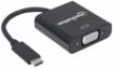 Obrázek MANHATTAN převodník z USB-C 3.1 na VGA (Type-C Male to VGA Female, Black)