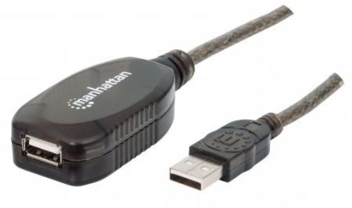 Obrázek MANHATTAN Kabel USB 2.0 A-A, aktivní prodlužovací 5m, Daisy-Chainable, Blister