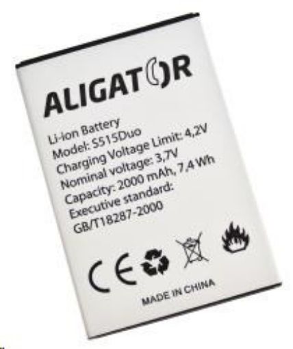 Obrázek Aligator baterie Li-Ion 2000 mAh pro Aligator S515 Duo - BULK