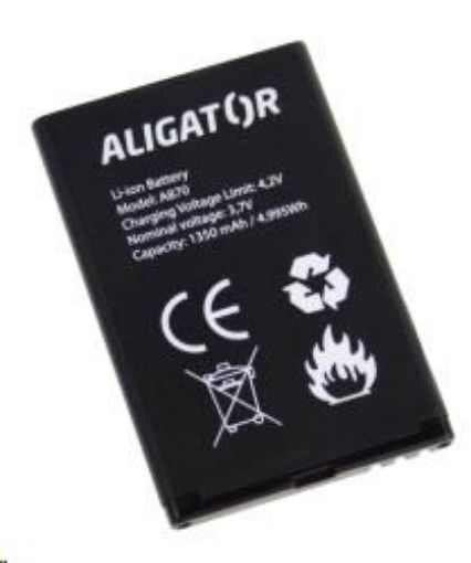 Obrázek Aligator baterie Li-Ion 1450 mAh pro Aligator, kompatibilita viz popis