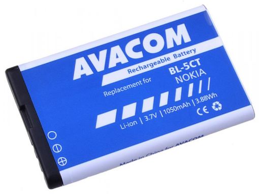 Obrázek AVACOM baterie do mobilu Nokia 6303, 6730, C5, Li-Ion 3,7V 1050mAh (náhrada BL-5CT)