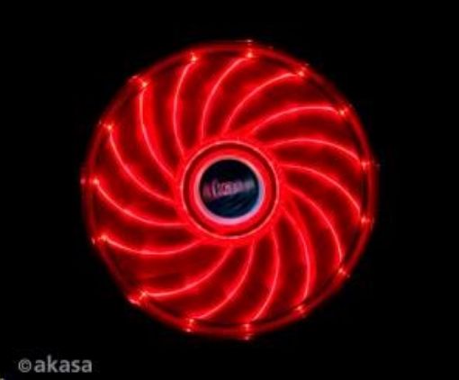 Obrázek AKASA ventilátor Vegas 120x120x25mm, 1200RPM podsvícený, 15xLED, červený