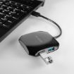 Obrázek AXAGON HUE-S1B 4x USB3.0 QUATTRO hub, 16cm kabel