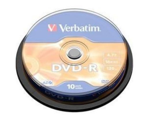 Obrázek VERBATIM DVD-R 10-pack Spindle/General Retail/16x