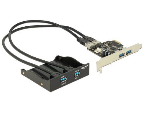 Obrázek Delock 3.5” přední panel s 2x USB 3.0 porty + PCI Express 2x USB