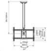 Obrázek Stropní držák Tv Fiber Mounts SDT3260 stříbrný