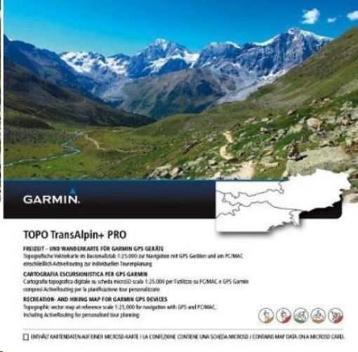 Obrázek Garmin - Turist. mapa Alpy a Rakousko, Topo TransAlpine+ PRO, microSD/SD