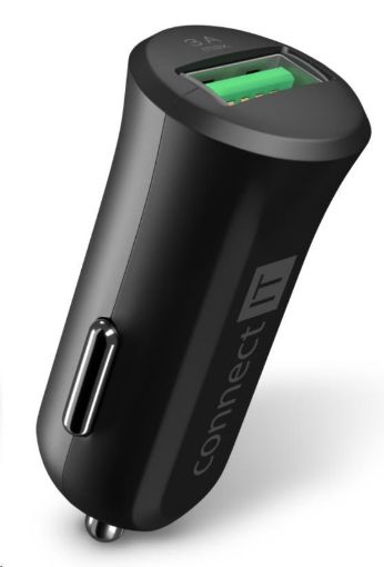 Obrázek CONNECT IT InCarz QUICK CHARGE 3.0 nabíječka do auta, 1x USB, 3 A, QC 3.0, černá