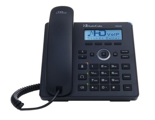 Obrázek AudioCodes IP telefon 420HD, grafický displej, 10/100/1000 Mbps, PoE, černá, napájecí zdroj