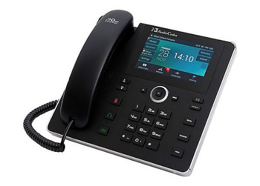 Obrázek AudioCodes IP telefon 450HD, grafický displej, 10/100/1000 Mbps, PoE, černá, napájecí zdroj