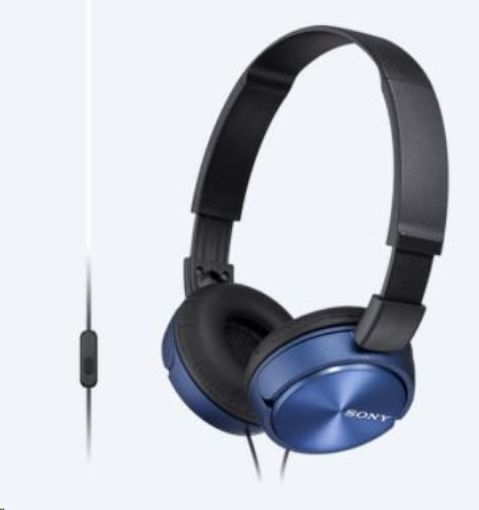 Obrázek SONY stereo sluchátka MDR-ZX310, modrá