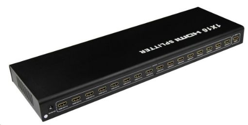 Obrázek PREMIUMCORD HDMI splitter 1-16 Port kovový s napájecím adaptérem, 3D, FULL HD