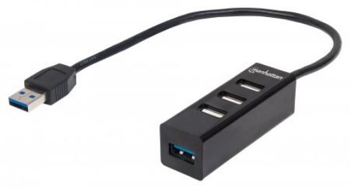 Obrázek MANHATTAN USB 3.0/2.0 Combo Hub, 1x USB 3.0, 3x USB 2.0