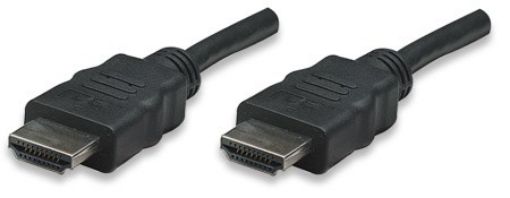 Obrázek MANHATTAN kabel High Speed HDMI 3D, Male to Male, stíněný, černý, 10m