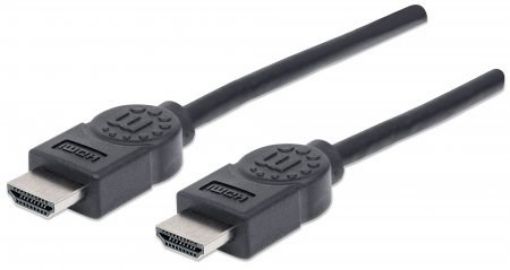 Obrázek MANHATTAN kabel High Speed HDMI 4K, 3D, Male to Male, stíněný, černý, 15m